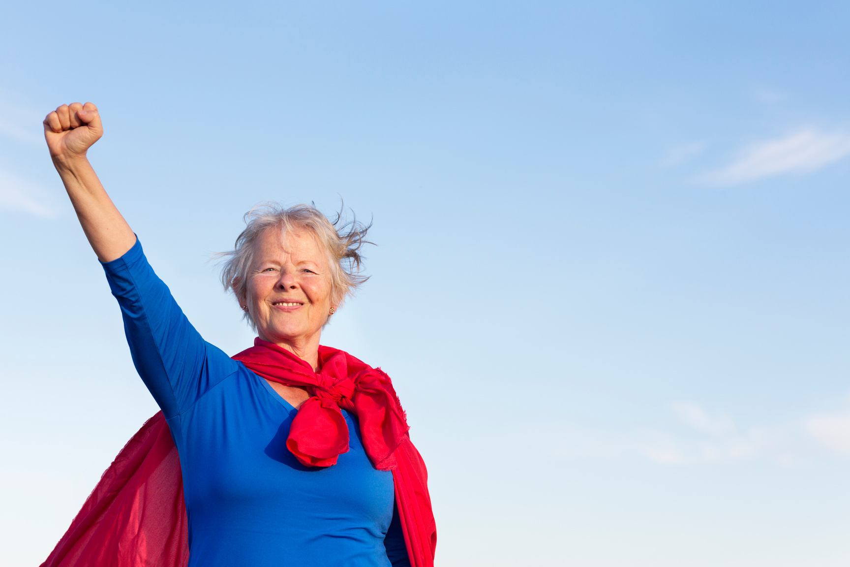 senior woman superhero